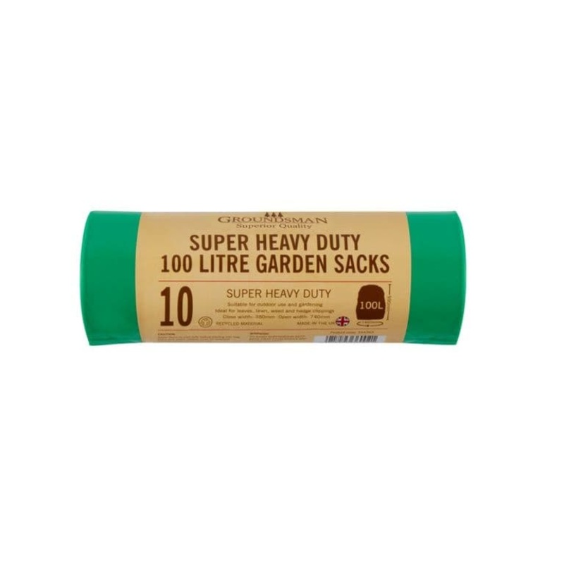 Groundsman Super Heavy Duty Garden Sacks – 100L – Roll of 10