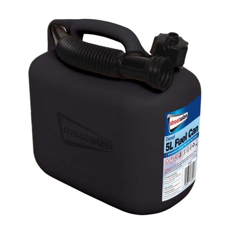 Streetwize Diesel Fuel Can – Black 5L
