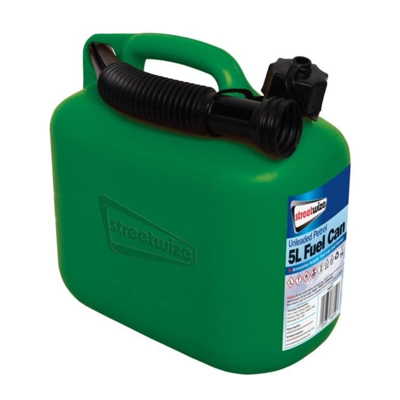 Streetwize Unleaded Fuel Can – Green 5L