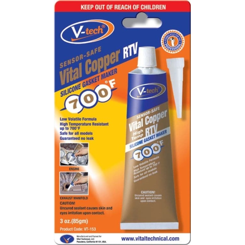 Streetwize Vital Copper Rtv Gasket Makers – 85gm