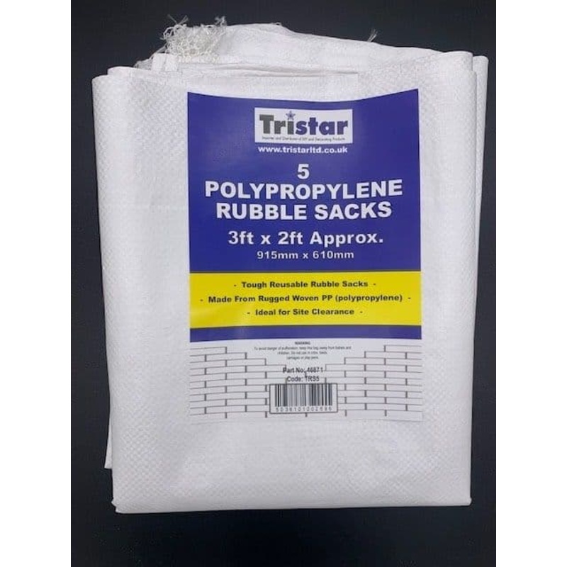 Tristar Woven Rubble Sacks – Pack 5