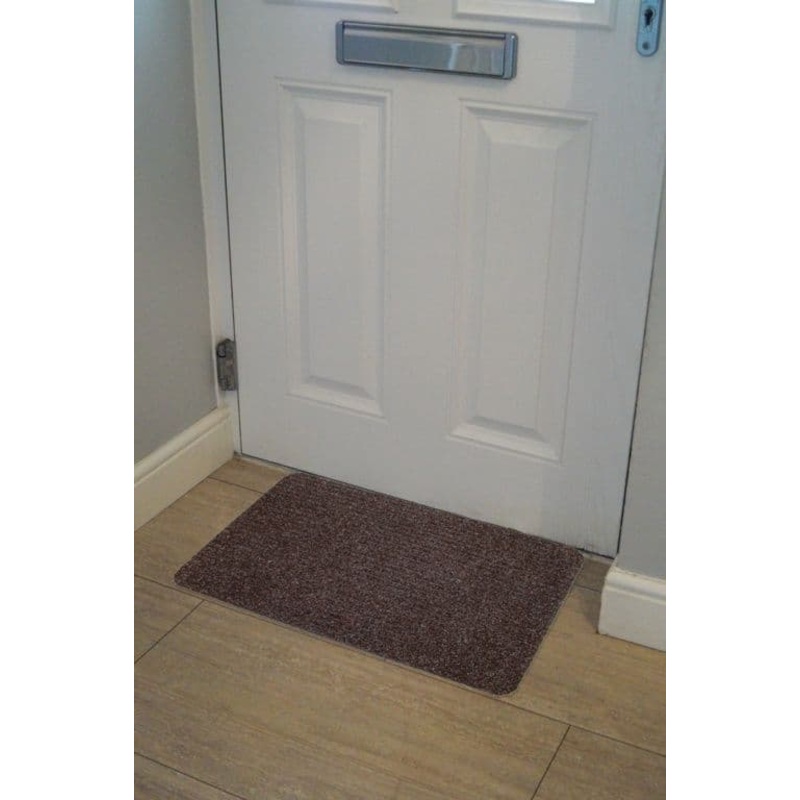 Groundsman Basic Ribbed Indoor Doormat 40 x 60cm – Dark Brown