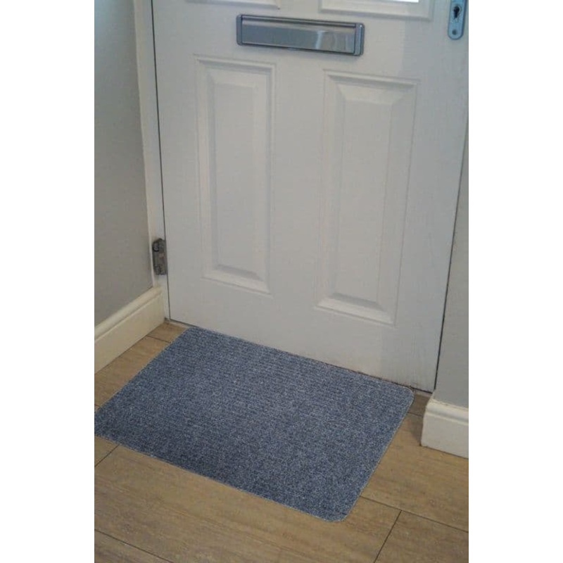 Groundsman Basic Ribbed Indoor Doormat 50 x 80cm – Blue