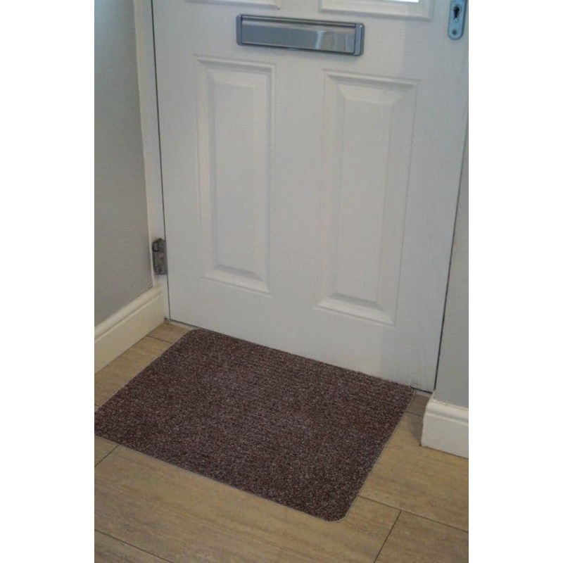 Groundsman Basic Ribbed Indoor Doormat 50 x 80cm – Dark Brown