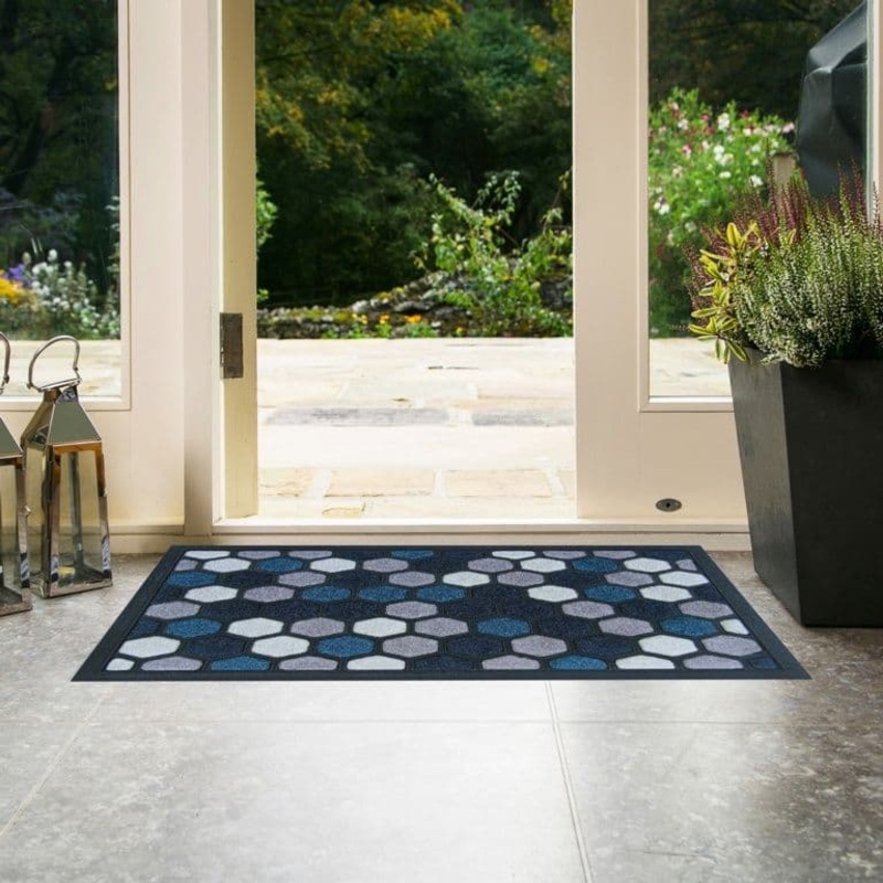 Groundsman Scrape N Sorb Mat 40 x 60cm – Hexagonal Blue