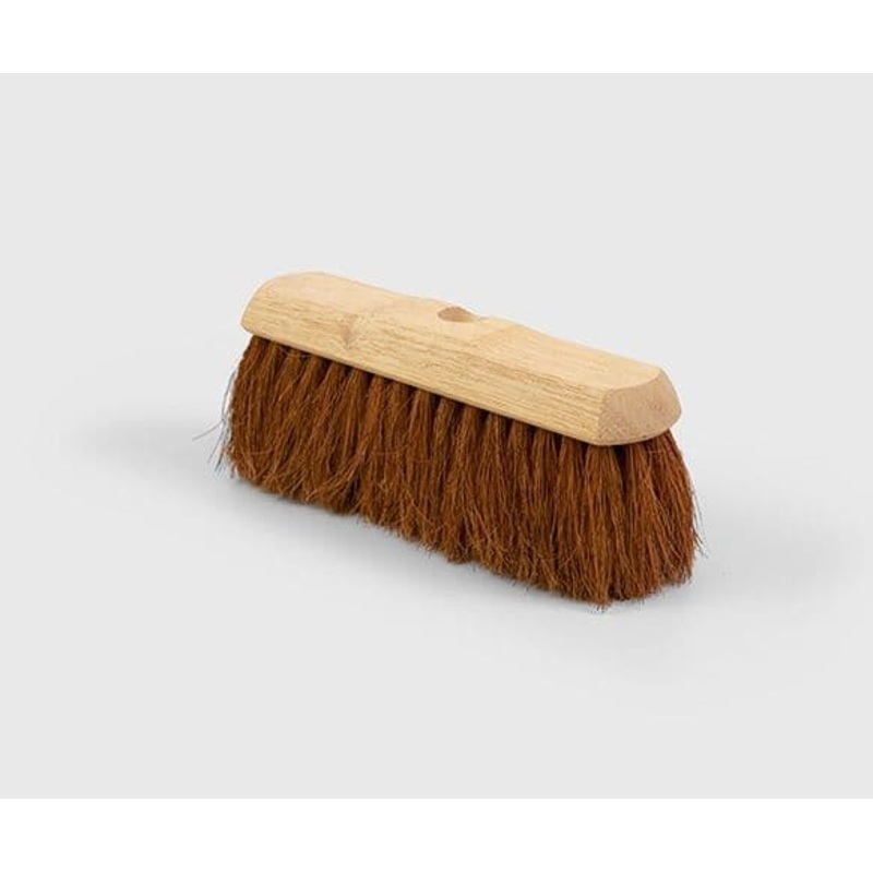 Hill Brush Broom Head – Plain Stock, Filled Natural Coco – 10