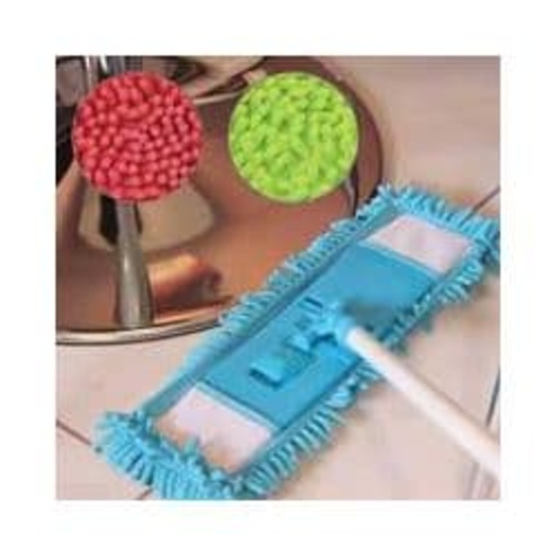 JVL Flat Bobble Microfibre Mop And Handle – Assorted Colours