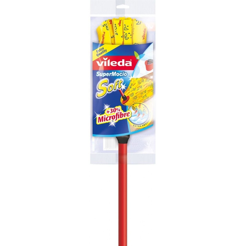 Vileda Supermocio Soft Head & Handle Mop – Single + Refill