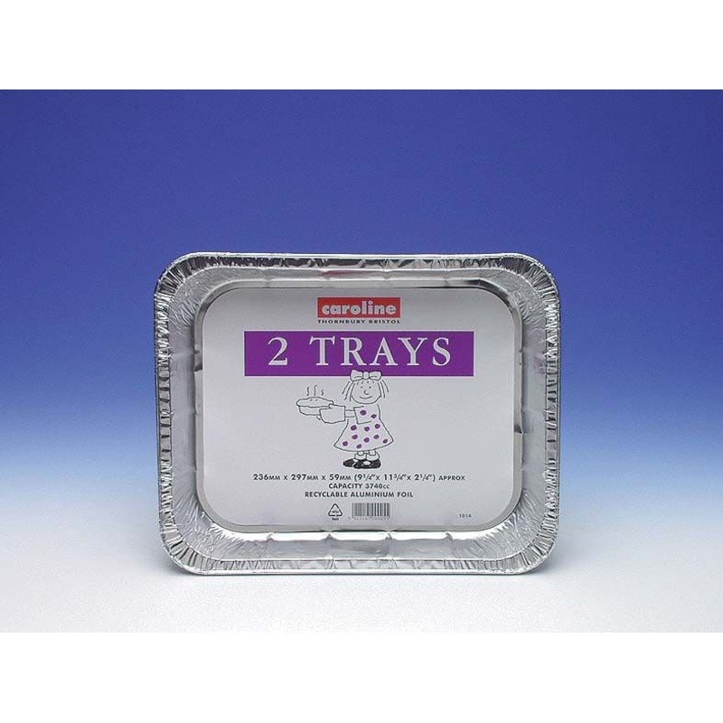 Caroline Foil Tray 2 Pack – 236mm x 297mm x 59mm