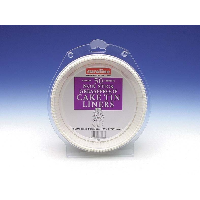 Caroline Round Cake Tin Liner – 7, 50 Pack