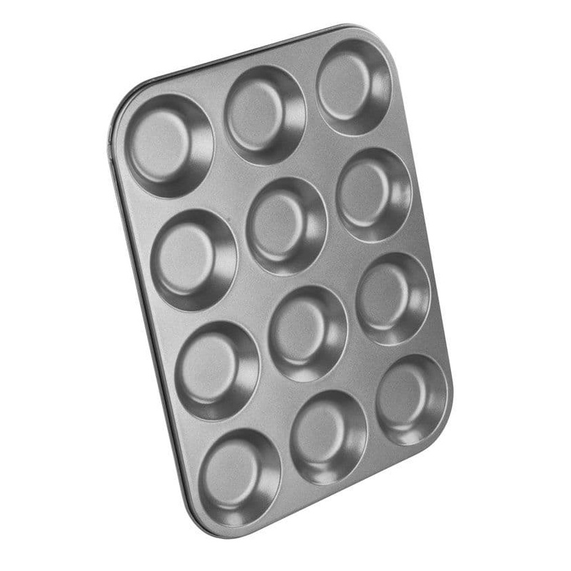 Chef Aid Non Stick Shallow Bun Tin – 12 Cup