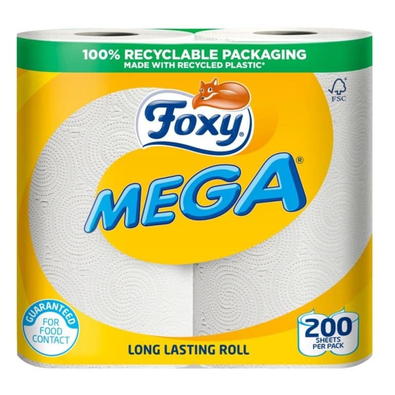 Foxy Mega Kitchen Roll – Twin Pack