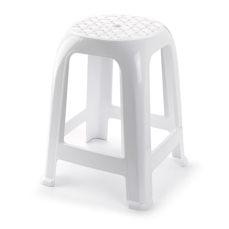 Plasticforte White Stool – 38 x 33cm