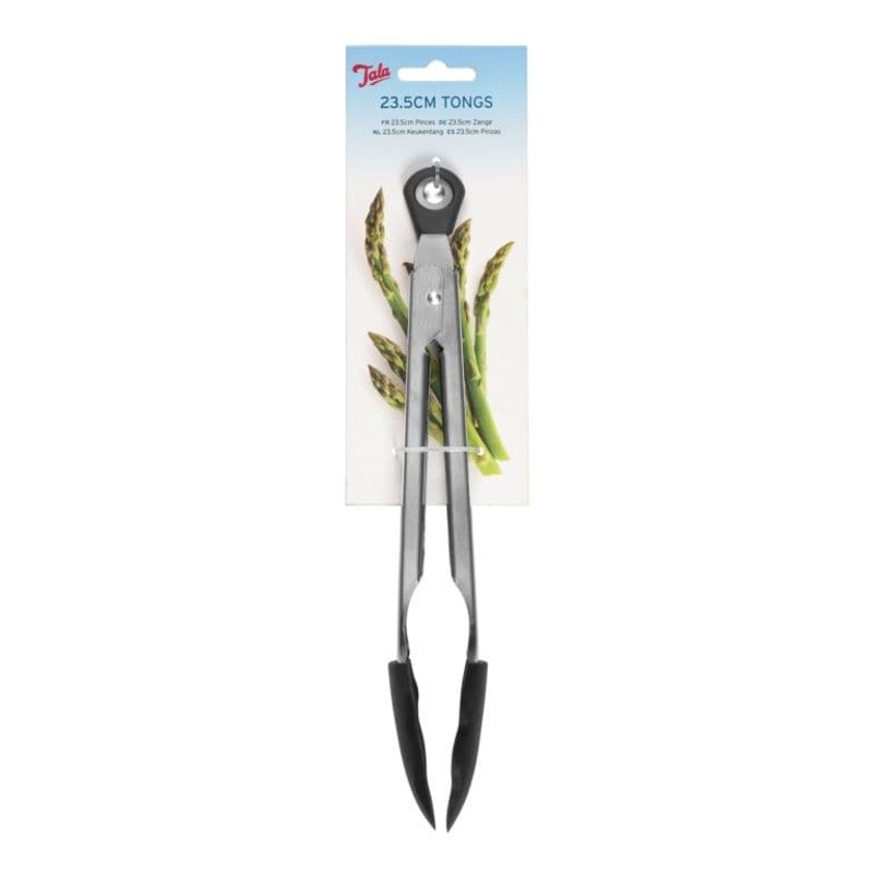 Tala Stainless Steel Tongs With Silicone Head – 23cm