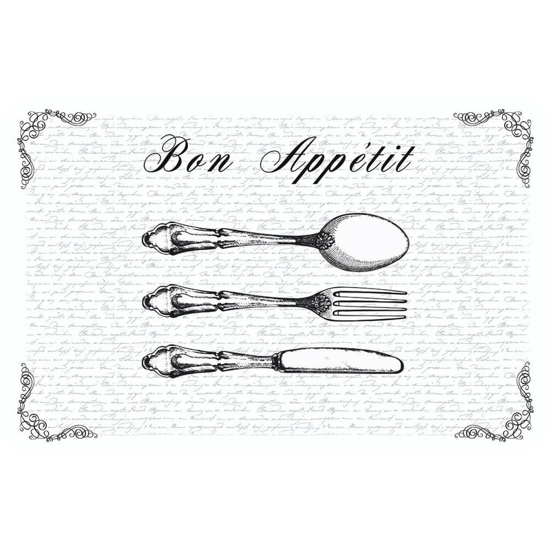d-c-fix Bon Appetit Transparent Wipe Clean Placemat – Pack 12