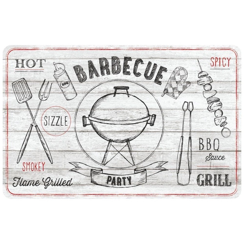 d-c-fix Rio BBQ Off Whitet Wipe Clean Placemat – Pack 13