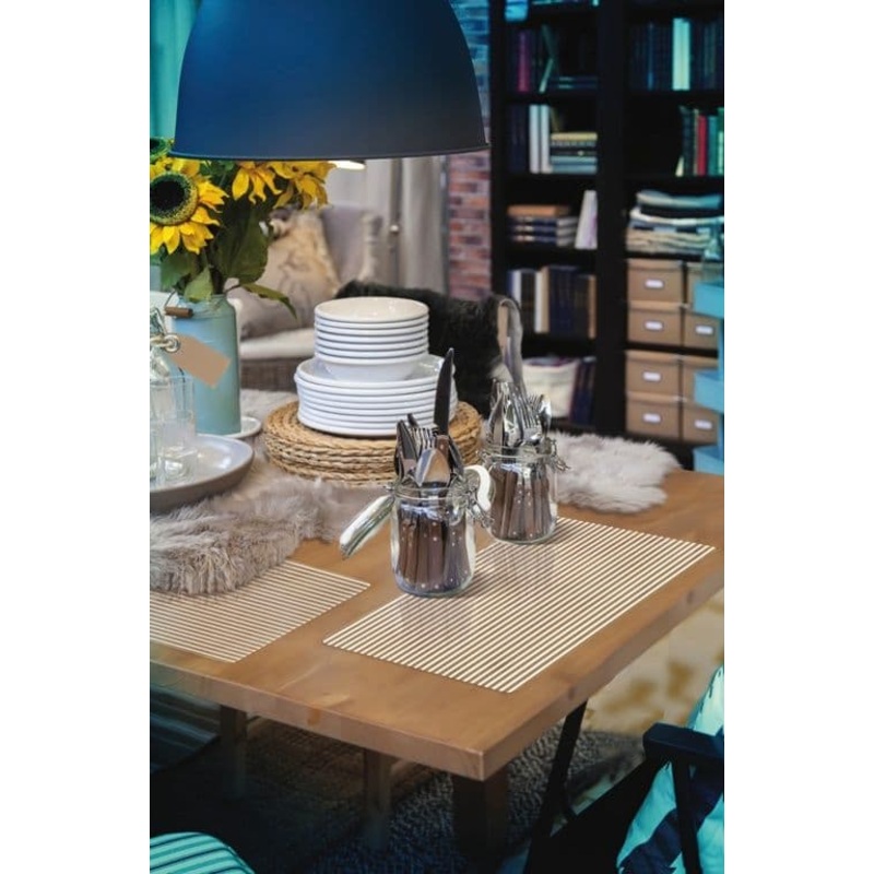 d-c-fix Rio Ben White Transparent Wipe Clean Placemat – Pack 14