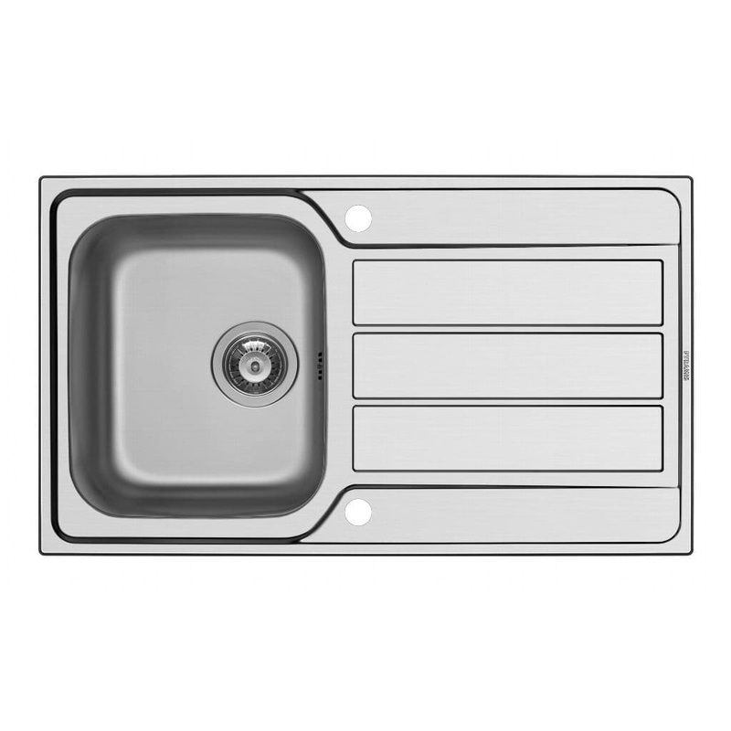 Pyramis Athena Stainless Steel Single Bowl Inset Sink – 860 x 500mm
