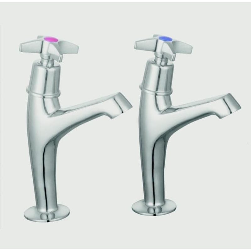 SupaPlumb Cross Head Sink Taps – H: 164mm D: 119mm Diameter: 44mm