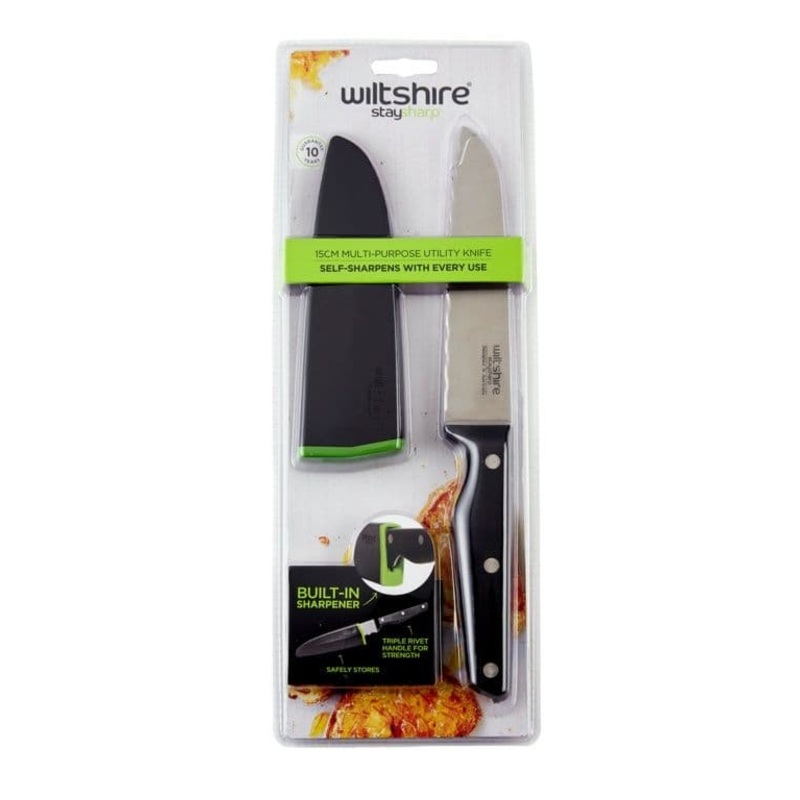 Wiltshire Staysharp Triple Rivet Multi-Purpose Utility Knife – 15cm