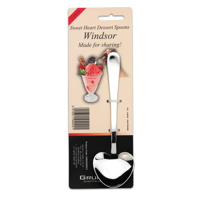 Windsor Heart Shaped Dessert Spoon – Pack 2