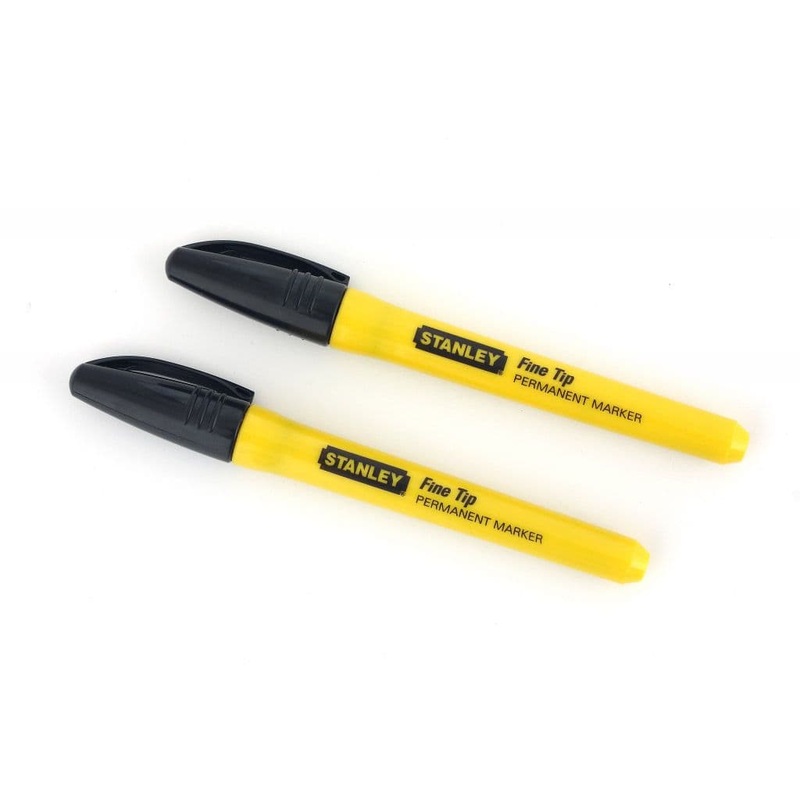 Stanley Marker Pen Fine Tip Black 2 pack