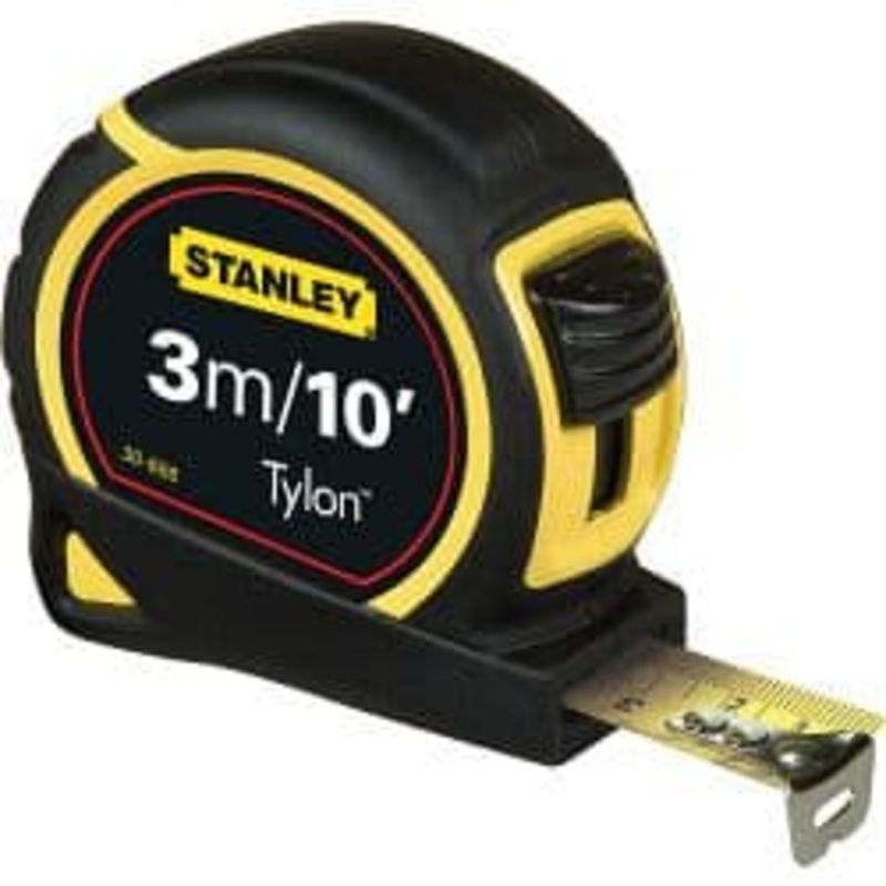 Stanley Metric/Imperial Tape – Length: 3m (10ft) x Width: 13mm