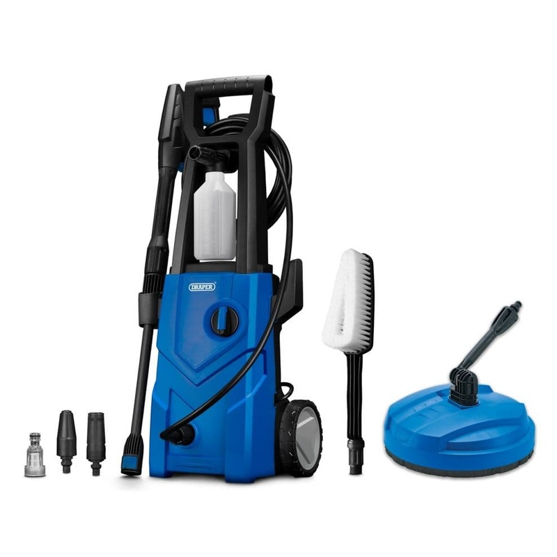Draper 135 Bar Pressure Washer + Patio Clean