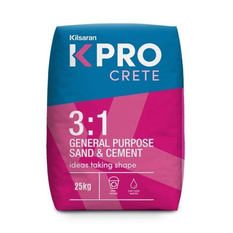 Kilsaran Kpro Crete 3:1 Sand & Cement Mix – 25kg