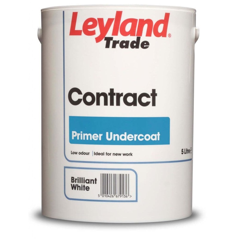 Leyland Trade Contract Acrylic Primer Undercoat – 5L Brilliant White