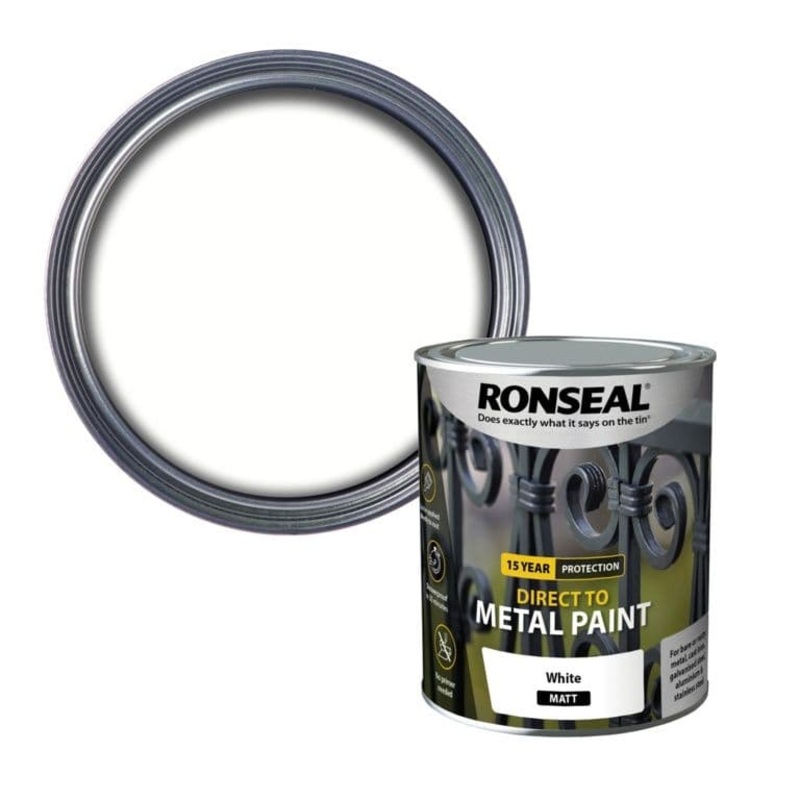 Ronseal Direct To Metal Paint 750ml – White Matt