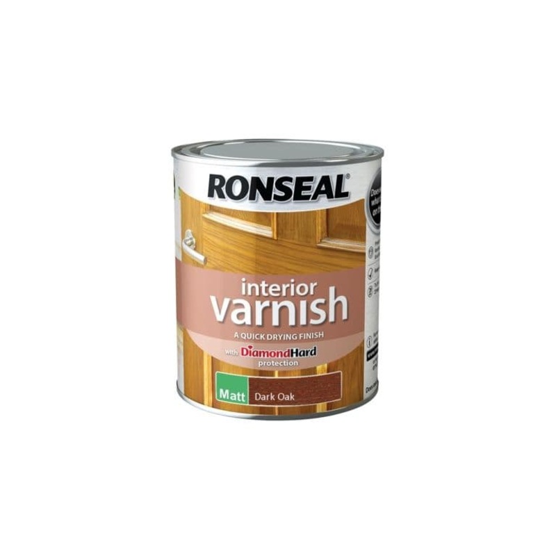 Ronseal Interior Varnish Matt 750ml – Dark Oak