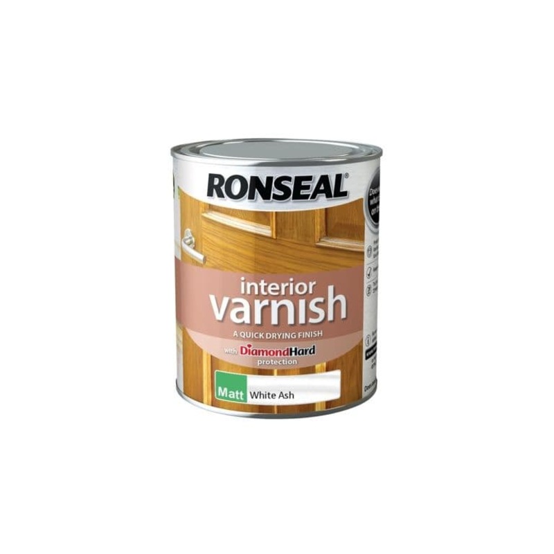 Ronseal Interior Varnish Matt 750ml – White Ash