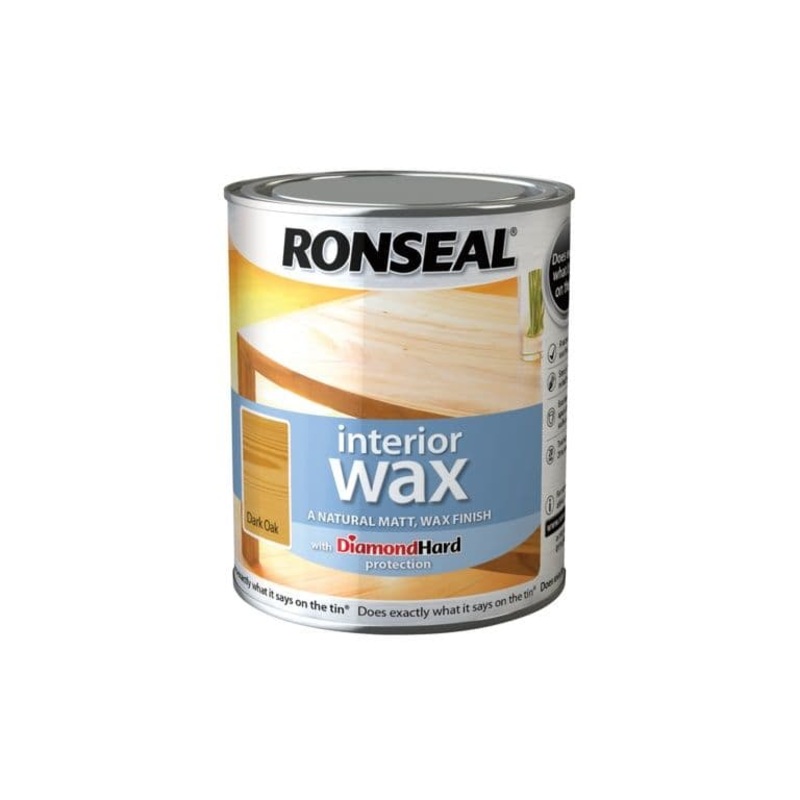 Ronseal Interior Wax Matt 750ml – Dark Oak