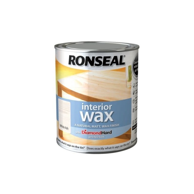Ronseal Interior Wax Matt 750ml – White Ash