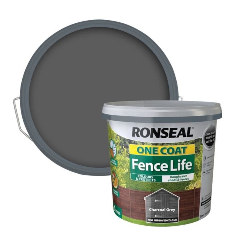 Ronseal One Coat Fence Life 5L – Charcoal Grey