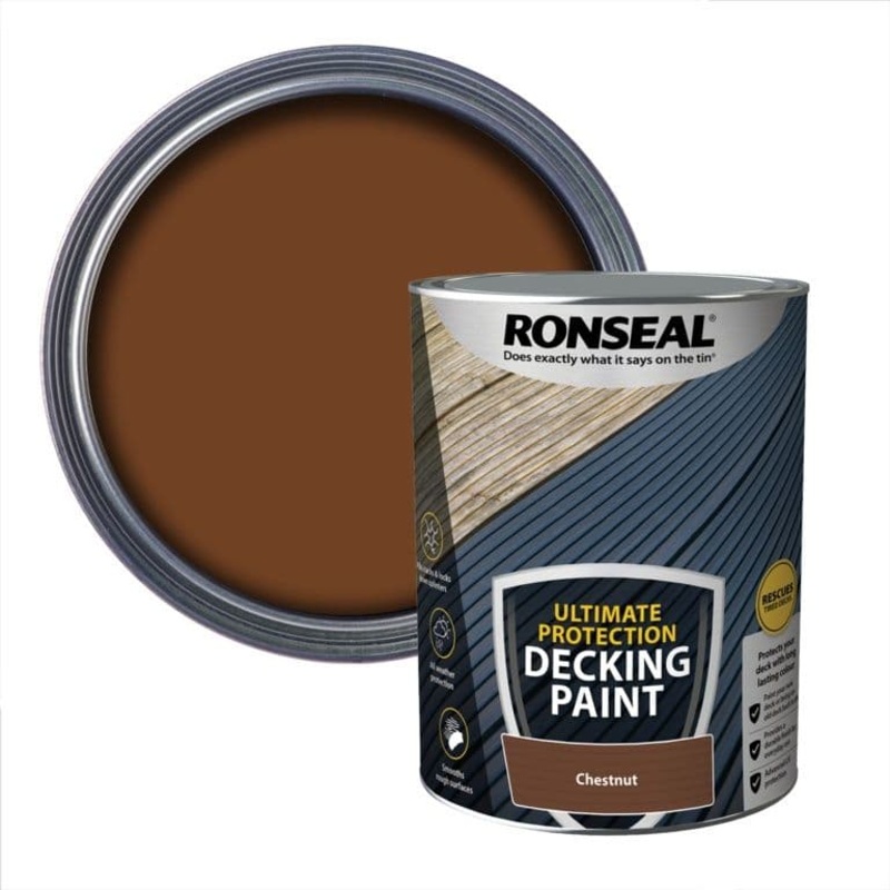 Ronseal Ultimate Protection Decking Paint 5L – Chestnut