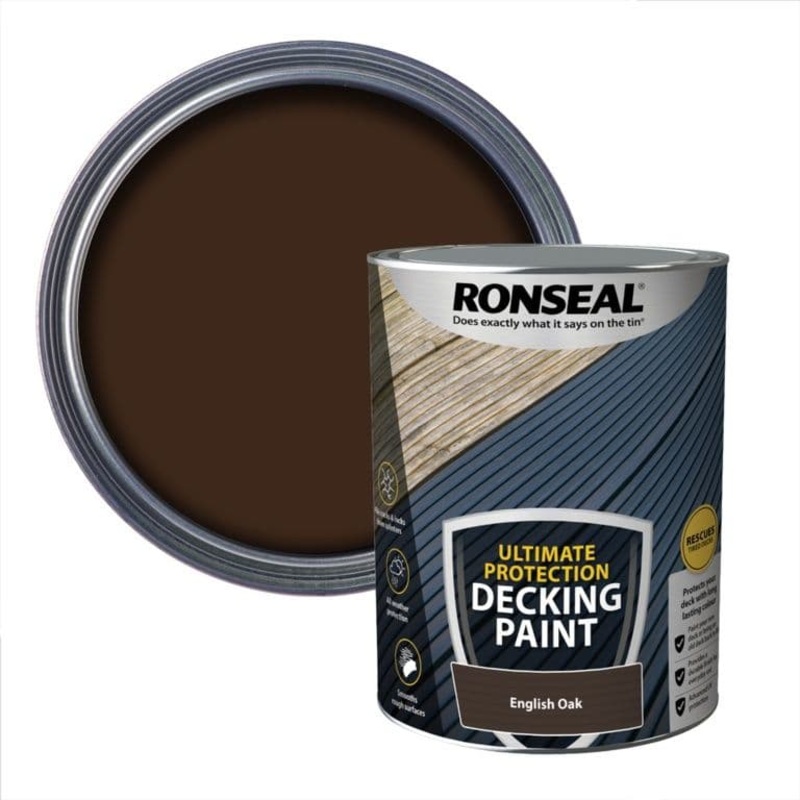 Ronseal Ultimate Protection Decking Paint 5L – English Oak