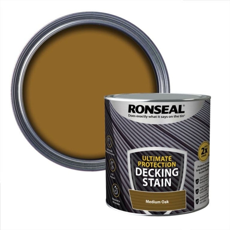 Ronseal Ultimate Protection Decking Stain 2.5L – Medium Oak