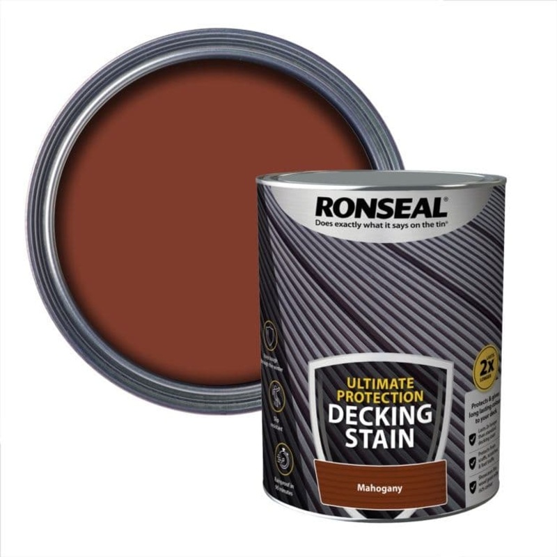 Ronseal Ultimate Protection Decking Stain 5L – Mahogany