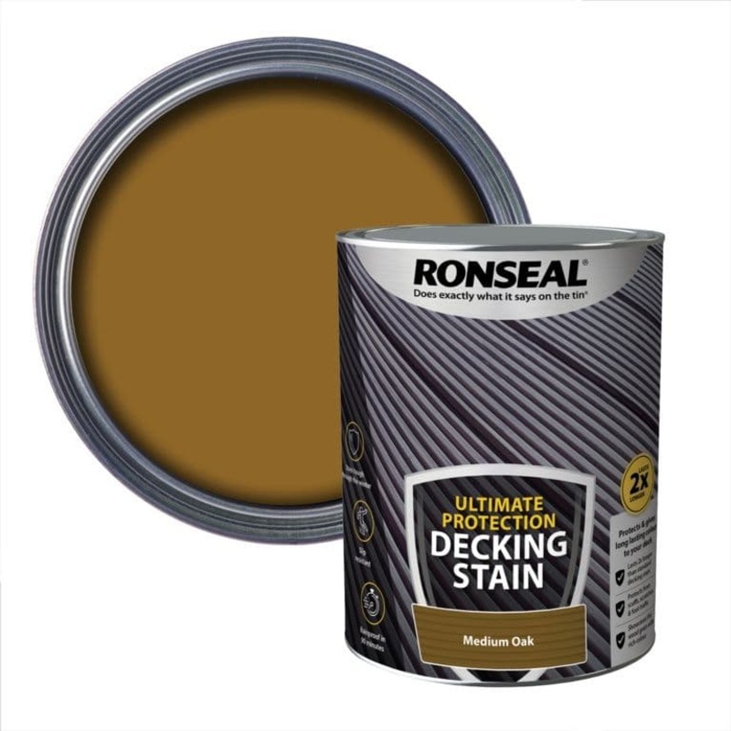 Ronseal Ultimate Protection Decking Stain 5L – Medium Oak
