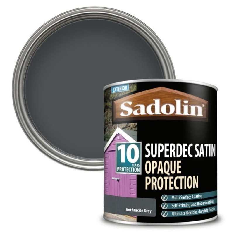 Sadolin Superdec Satin 1L – Anthracite Grey