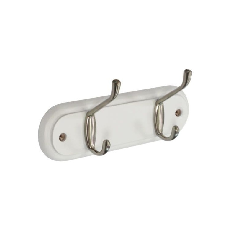 Securit White Hat & Coat Board – 2 Satin Hooks