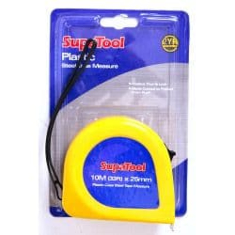 SupaTool Plastic Tape Measure – 10m x 25mm
