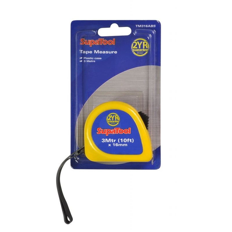 SupaTool Plastic Tape Measure – 3m x 16mm