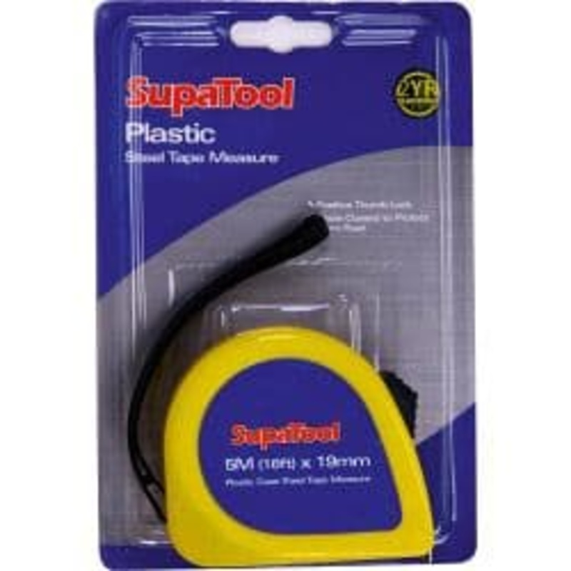 SupaTool Plastic Tape Measure – 5m x 19mm