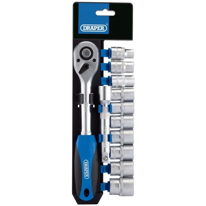 Draper Metric Socket Ratchet Set 1/2sq Dr – 12 Piece