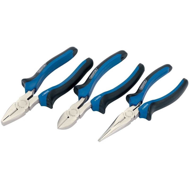 Draper Soft Grip Pliers Set – 3 Piece