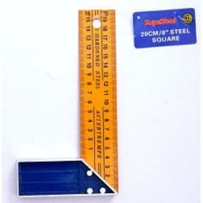 SupaTool Yellow Steel Square – 200mm