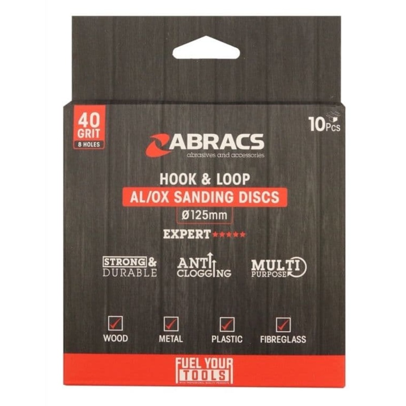Abracs AL/OX Sanding Disc – Pack 10 125mm x 40 Grit